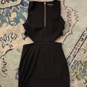 NBD x the NAVEN Twins black cut out mini dress
